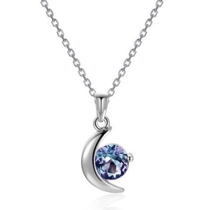 Elenys náhrdelník Lyra – Alexandrit, 18K pozlacení