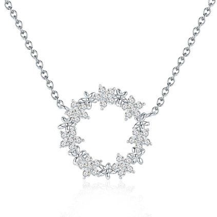 Royal Fashion stříbrný náhrdelník Krásná Gypsophila