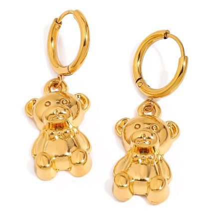 ELENYS Teddy  pozlacené náušnice 18K žluté zlato