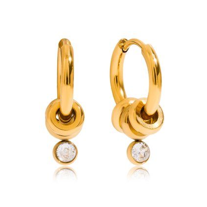 ELENYS Orbit Drop  pozlacené náušnice 18K žluté zlato