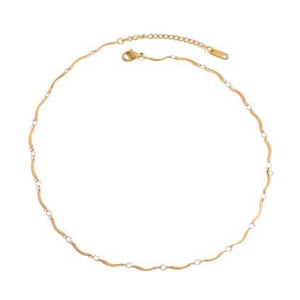 ELENYS Wave Chain  pozlacený náhrdelník 18K žluté zlato