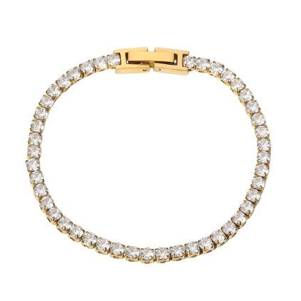 ELENYS Tennis 3 mm  pozlacený náramek 18K žluté zlato