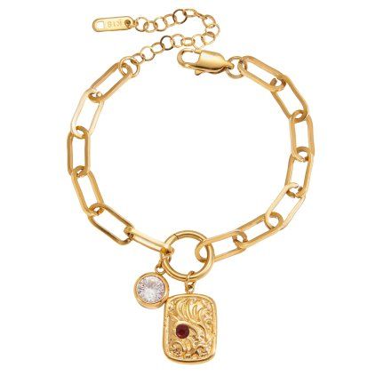 ELENYS Relic Chain  pozlacený náramek 18K žluté zlato