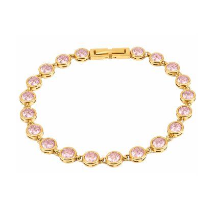ELENYS Valena Pink Aura  pozlacený náramek 18K žluté zlato