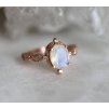 Elenys prsten s měsíčním drahokamem Zrcadlo 14K růžové zlato Vermeil
