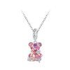 stříbrný přívěsek medvídka se zirkony charms SCC2754 VT+SCA010