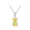 stříbrný visací přívěsek medvídek charms SCC2754 YE+SCA010