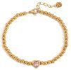 ELENYS Pink Amour  pozlacený náramek 18K žluté zlato