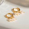 ELENYS Pearl Trio  pozlacené náušnice 18K žluté zlato