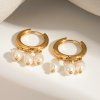 ELENYS Pearl Trio  pozlacené náušnice 18K žluté zlato