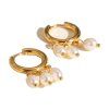 ELENYS Pearl Trio  pozlacené náušnice 18K žluté zlato