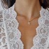 ELENYS Cross  pozlacený náhrdelník 18K žluté zlato