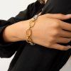 ELENYS Duo Oval  pozlacený náramek 18K žluté zlato