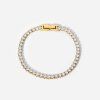 ELENYS Tennis 3 mm  pozlacený náramek 18K žluté zlato