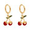 ELENYS Sweet Cherry  pozlacené náušnice 18K žluté zlato