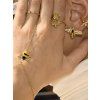 ELENYS Bee Sparkly  pozlacené náušnice 18K žluté zlato