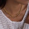 ELENYS Sparkle Line  pozlacený náhrdelník 18K žluté zlato