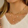 ELENYS Sparkle Line  pozlacený náhrdelník 18K žluté zlato