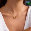 ELENYS Infinite Circle  pozlacený náhrdelník 18K žluté zlato
