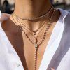 ELENYS Balance Drop  pozlacený náhrdelník 18K žluté zlato