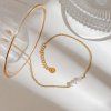 ELENYS Pearl Trio  pozlacený náramek 18K žluté zlato