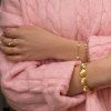 ELENYS Valena Pink  pozlacený náramek 18K žluté zlato