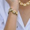 ELENYS Aurora Pearl  pozlacený náramek 18K žluté zlato