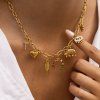 ELENYS Lucky Symbols  pozlacený náhrdelník 18K žluté zlato