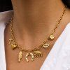 ELENYS Lucky Symbols  pozlacený náhrdelník 18K žluté zlato