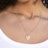 ELENYS Golden Sun Heart  pozlacený náhrdelník 18K žluté zlato