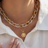 ELENYS Dual Essence  pozlacený náhrdelník 18K žluté zlato