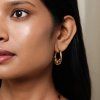 ELENYS Essence Hoops Gold  pozlacené náušnice 18K žluté zlato