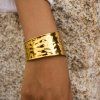 ELENYS Monolith Smooth  pozlacený náramek 18K žluté zlato