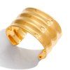 ELENYS Monolith Textured  pozlacený náramek 18K žluté zlato