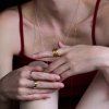 ELENYS Layers Duo  pozlacený prsten 18K žluté zlato