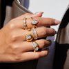 ELENYS Crystal Pure  pozlacený prsten 18K žluté zlato
