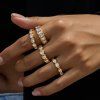 ELENYS Crystal Line  pozlacený prsten 18K žluté zlato