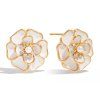 ELENYS Soft Bloom  pozlacené náušnice 18K žluté zlato