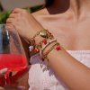 ELENYS Fragola  pozlacený náramek 18K žluté zlato