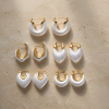 ELENYS Glossy Curve  pozlacené náušnice 18K žluté zlato