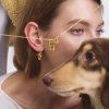 ELENYS Lucky Paw  pozlacený náhrdelník 18K žluté zlato