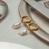 ELENYS Pearl Drop set  pozlacený set 18K žluté zlato