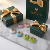 ELENYS Opaline Rose  pozlacené náušnice 18K žluté zlato