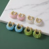 ELENYS Opaline Ivory  pozlacené náušnice 18K žluté zlato