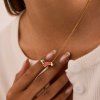 ELENYS Sweetheart Sausage  pozlacený náhrdelník 18K žluté zlato